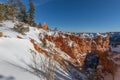 Natural Arch Bryce Canyon Utah Winter Landscape Royalty Free Stock Photo