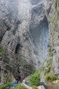 Natural arch in Tianmen mountain, China