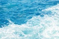 Natural background blue sea with waves, azure clear water beach