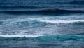 Natural background with blue tints of oceanic waves