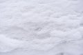 Natural background. Close-up white porous, friable snowy surface.