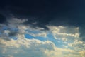 Natural background of cloudy sky on a Sunny day