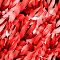 Natural background. Endless interlacing of red twigs with red leaves. Diagonal seamless pattern.