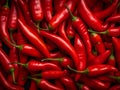 Natural background of fresh red chili peppers. Full frame. A quality product. Healthy eating.