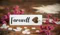 Natural Background With Label With Farewell