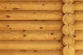 Natural background pattern of a log wall Royalty Free Stock Photo