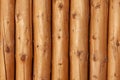 Natural background pattern of a log wall Royalty Free Stock Photo