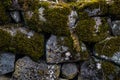 Natural background with stone and moss