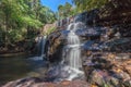 Natural background of waterfall cascade in National Park of Thai Royalty Free Stock Photo
