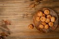 Natural baked coconut cookies or cocoanut macaroons with coco chips Royalty Free Stock Photo