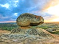 Balancing rock on Domboshawa Zimbabwe Royalty Free Stock Photo