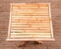 Natural bamboo folding table Royalty Free Stock Photo