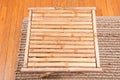 Natural bamboo folding table Royalty Free Stock Photo