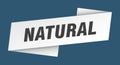 natural banner template. natural ribbon label. Royalty Free Stock Photo