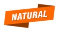 natural banner template. natural ribbon label. Royalty Free Stock Photo