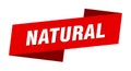 natural banner template. natural ribbon label. Royalty Free Stock Photo
