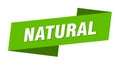natural banner template. natural ribbon label. Royalty Free Stock Photo
