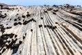 natural basalt columns in Garni gorge in Armenia