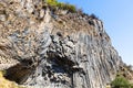 natural basalt rocks in Garni gorge in Armenia