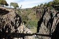 Basaltic prisms in Huasca de Ocampo Royalty Free Stock Photo