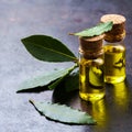 Natural bay laurel essential oil for beauty and spa