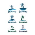 Natural Beach Logo Template Design Vector