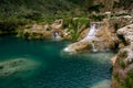 Natural beautiful pool made from limestone Royalty Free Stock Photo