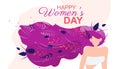 Natural Beauty, Happy Womens Day Greeting Card.