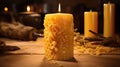 natural beeswax candle