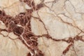 Natural beige and brown marble surface featuring intricate veining patterns and textures ideal for elegant interior design and Royalty Free Stock Photo