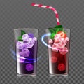 Natural Berries Refreshment Juicy Drink Vector