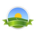 Natural bio food badge symbol