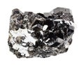 natural black melanite andradite mineral cutout