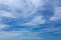 Natural blue feathery sky with Cirrus Clouds