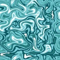 Natural blue marble imitation seamless pattern. Trendy backdrop with blue acrylic drips on white background. Paint waves