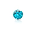 Natural Blue Zircon gemstone Royalty Free Stock Photo