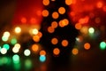 Natural bokeh holiday lights background bright lights Christmas tree in the city lights Royalty Free Stock Photo