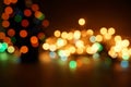 Natural bokeh holiday lights background bright lights Christmas tree in the city lights Royalty Free Stock Photo