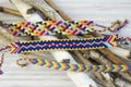 Natural bracelets of friendship, colorful textured bracelet accessories