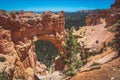 Natural Bridge Arch in Bryce Canyon National Park, Utah Royalty Free Stock Photo