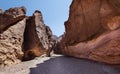 Natural Bridge Canyon hiking trail in Death Valley National Park Royalty Free Stock Photo