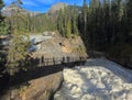 Natural Bridge over Kicking Horse River in Evening Light, Yoho National Park, Canadian Rocky Mountains, British Columbia, Canada Royalty Free Stock Photo