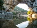 Natural Bridge Pont d`Arc in Southern France Royalty Free Stock Photo