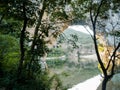 Natural Bridge Pont d`Arc in Southern France Royalty Free Stock Photo