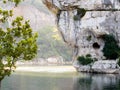 Natural Bridge Pont d`Arc in Southern France Royalty Free Stock Photo