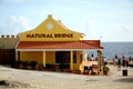 Natural bridge sign in aruba