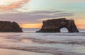 Natural Bridges State Beach during sunset in Santa Cruz, California Royalty Free Stock Photo