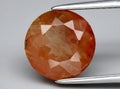 natural brown andesine sunstone on the background