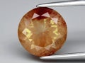 natural brown andesine sunstone on the background