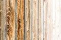 Natural brown barn wood wall. Wooden textured background pattern. Royalty Free Stock Photo